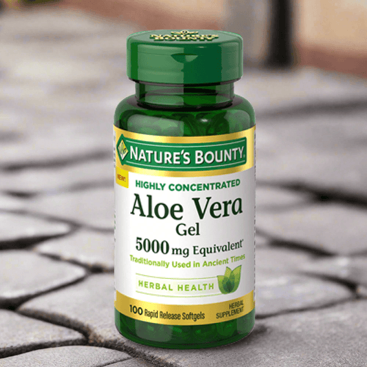 Nature's Bounty Aloe Vera Gel 5000mg, 100 Softgels - Vitamins House