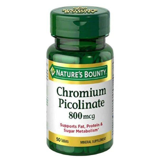 Nature's Bounty Chromium Picolinate 800mcg, 50 Ct - Vitamins House