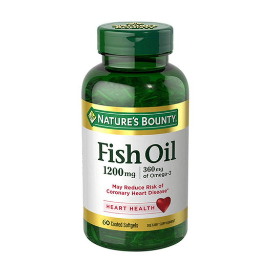 Nature's Bounty Fish Oil 1200mg Plus Omega-3 60 Softgels - Vitamins House