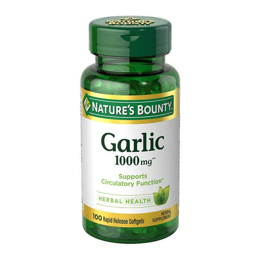 Nature's Bounty Garlic 1000 mg, 100 Rapid Release Softgels - Vitamins House