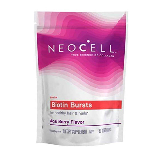 NeoCell Biotin Bursts, Acai Berry Flavor 10000 mcg 30 Soft Chewable - Vitamins House