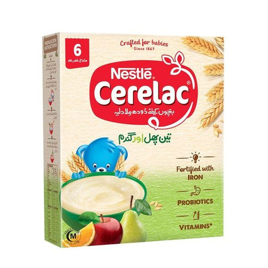 Nestle Cerelac 3 Fruits & Wheat, 175g - Vitamins House