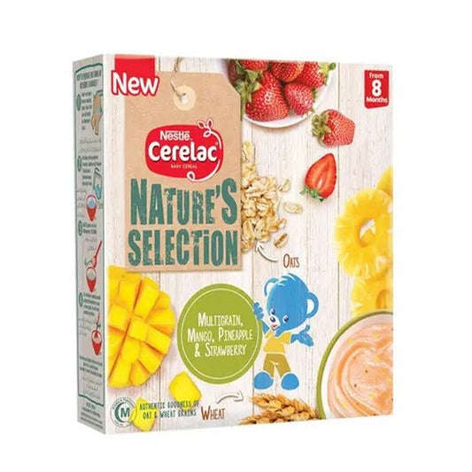 Nestle Cerelac Nature's Selection Multigrain Mango Pineapple & Strawberry, 175g - Vitamins House