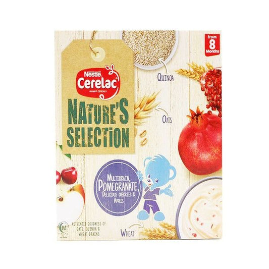 Nestle Cerelac Nature's Selection Multigrain Pomegranate Delicious Cherries & Apples, 175g - Vitamins House