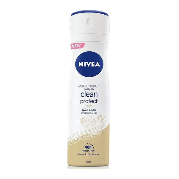 Nivea Clean Protect with Pure Alum Women Body Spray, 150ml - Vitamins House Nivea Clean Protect with Pure Alum Women Body Spray, 150ml - Vitamins House