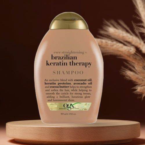 Ogx Ever Straightening Plus Brazilian Keratin Smooth Shampoo 385Ml - Vitamins House