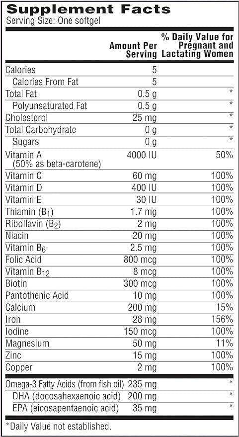 One A Day Women’s Prenatal 1, Complete Multivitamin 30 Softgels - Vitamins House One A Day Women’s Prenatal 1, Complete Multivitamin 30 Softgels - Vitamins House