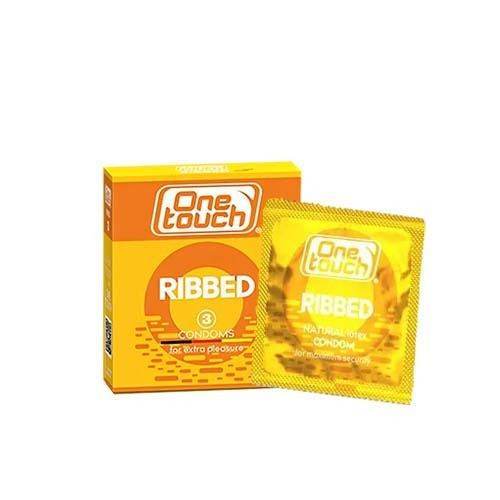 One Touch Ribbed Condoms 3Ct - Vitamins House