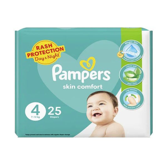 Pampers Skin Comfort Diapers Size 4 (Maxi), 25 Ct - Vitamins House