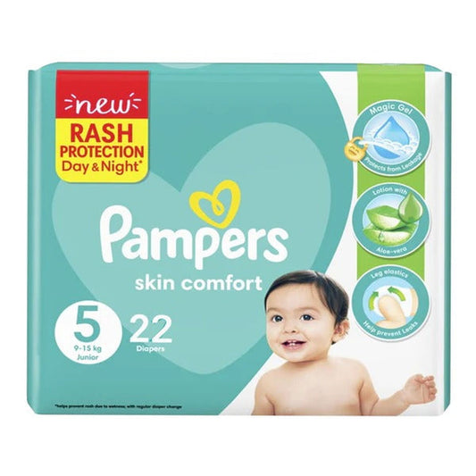 Pampers Skin Comfort Diapers Size 5 (Junior), 22 Ct - Vitamins House