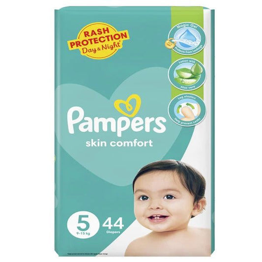 Pampers Skin Comfort Diapers Size 5 (Junior), 44 Ct - Vitamins House