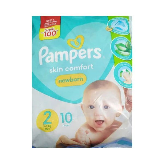 Pampers Skin Comfort Newborn Diapers Size 2 (Mini), 10 Ct - Vitamins House