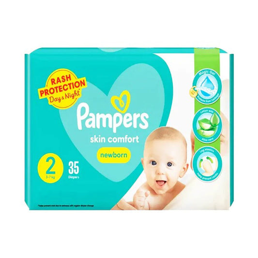 Pampers Skin Comfort Newborn Diapers Size 2 (Mini), 35 Ct - Vitamins House
