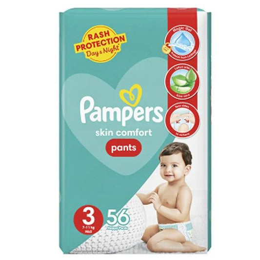 Pampers Skin Comfort Pants Size 3 (Midi), 56 Ct - Vitamins House