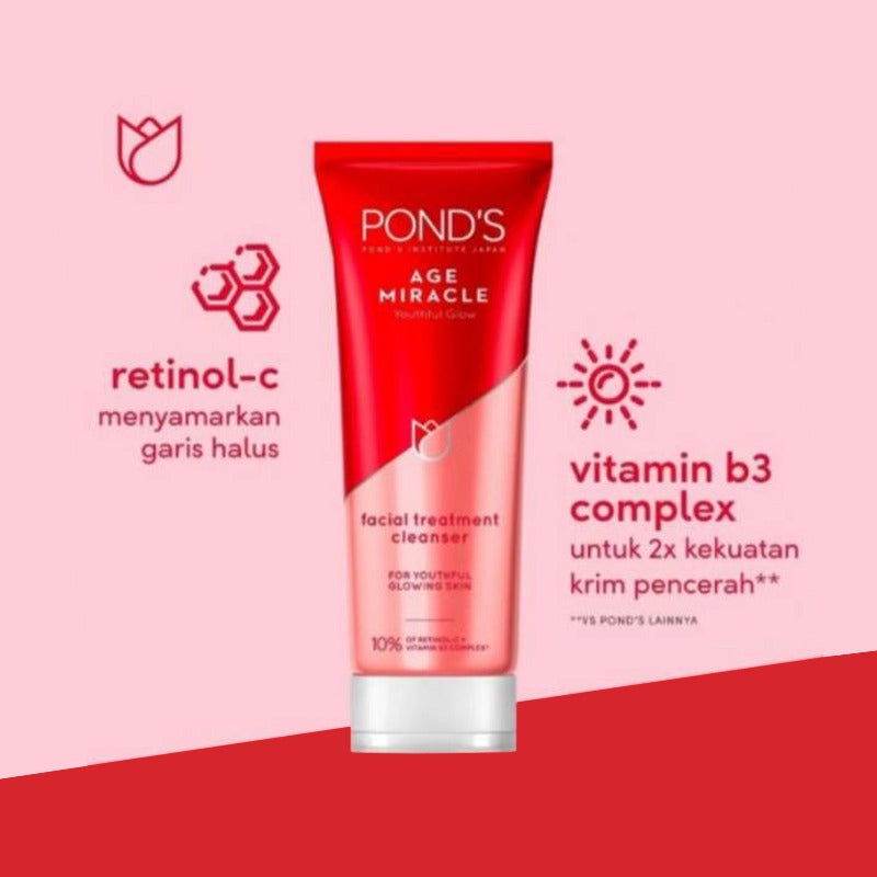 Pond's Age Miracle Facial Cleanser, 100g - Vitamins House Pond's Age Miracle Facial Cleanser, 100g - Vitamins House