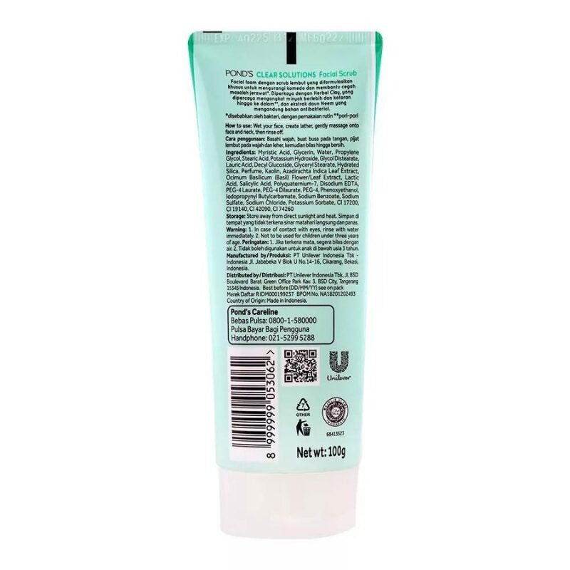 Pond's Clear Solutions Facial Scrub, 100g - Vitamins House Pond's Clear Solutions Facial Scrub, 100g - Vitamins House