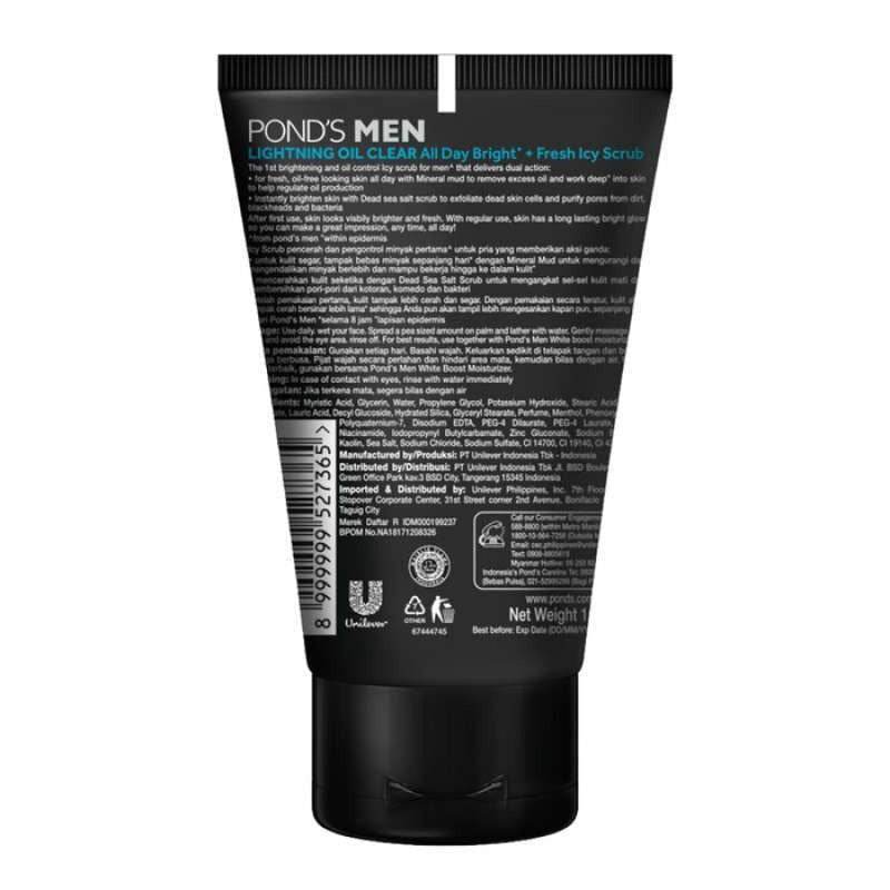 Pond's Men Lightning Oil Clear Icy Scrub, 100g - Vitamins House Pond's Men Lightning Oil Clear Icy Scrub, 100g - Vitamins House