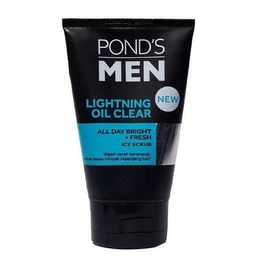 Pond's Men Lightning Oil Clear Icy Scrub, 100g - Vitamins House