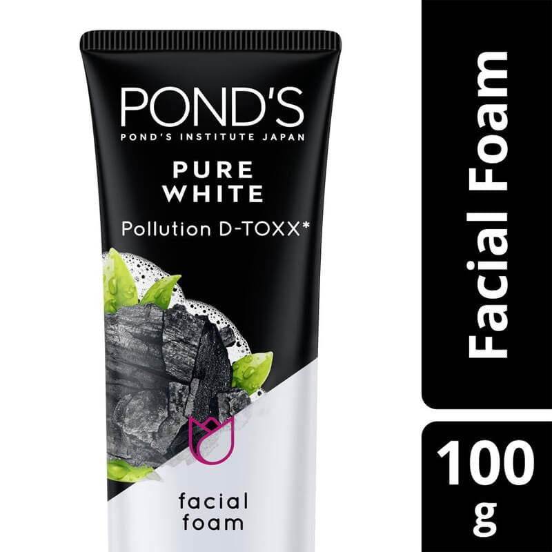 Pond's Pure Bright Pollution D-Toxx Facial Foam, 100g - Vitamins House Pond's Pure Bright Pollution D-Toxx Facial Foam, 100g - Vitamins House