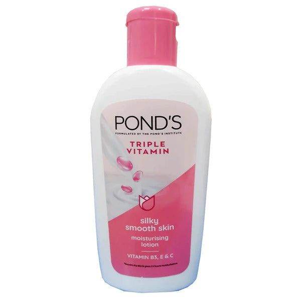 Pond's Triple Vitamin Silky Smooth Skin Moisturising Lotion, 100ml - Vitamins House Pond's Triple Vitamin Silky Smooth Skin Moisturising Lotion, 100ml - Vitamins House