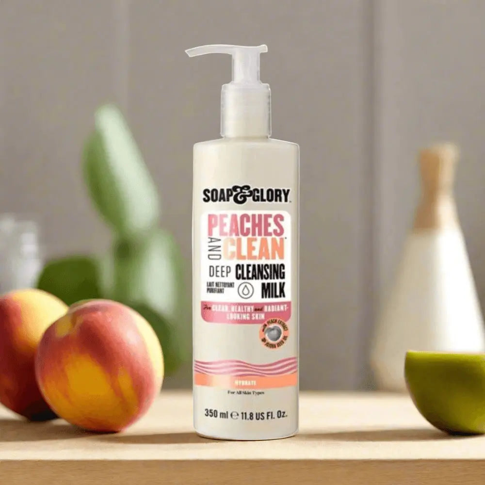 Soap & Glory Peaches And Clean Deep Cleansing Milk Hydrate For All Skin Types 350Ml - Vitamins House Soap & Glory Peaches And Clean Deep Cleansing Milk Hydrate For All Skin Types 350Ml - Vitamins House