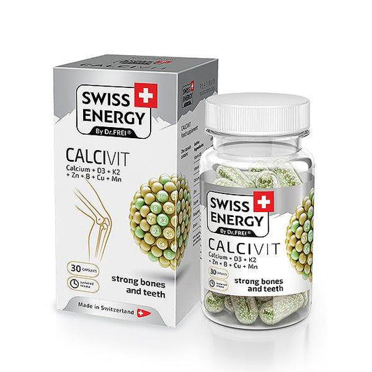 Swiss Energy Calcivit (Calcium + D3 + K2), 30 Ct - Vitamins House