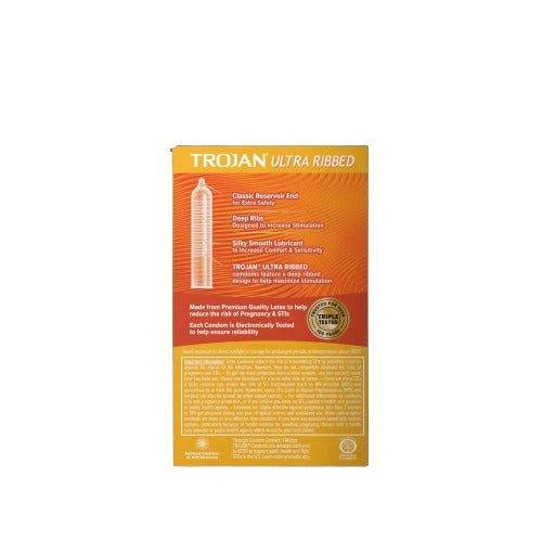 Trojan Ultra Ribbed-Condoms - Vitamins House