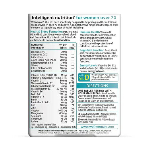 Vitabiotics Wellwoman 70+ - Vitamins House
