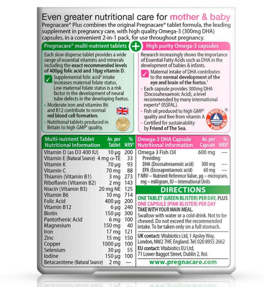 Vitabiotics Pregnacare Plus - Vitamins House Vitabiotics Pregnacare Plus - Vitamins House
