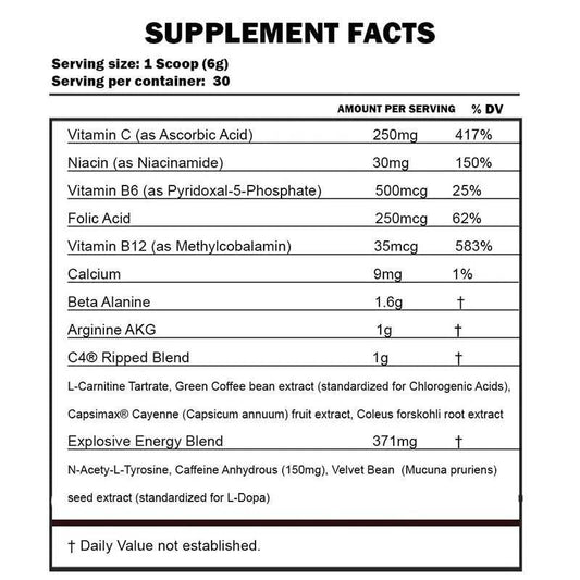 Cellucor C4 Ripped Pre-workout, 30 Servings