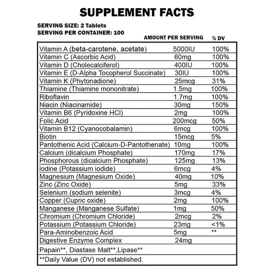 Universal Nutrition Daily Formula Multivitamin 100ct