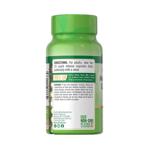 Nature's Truth Magnesium Glycinate 200mg 60 Ct