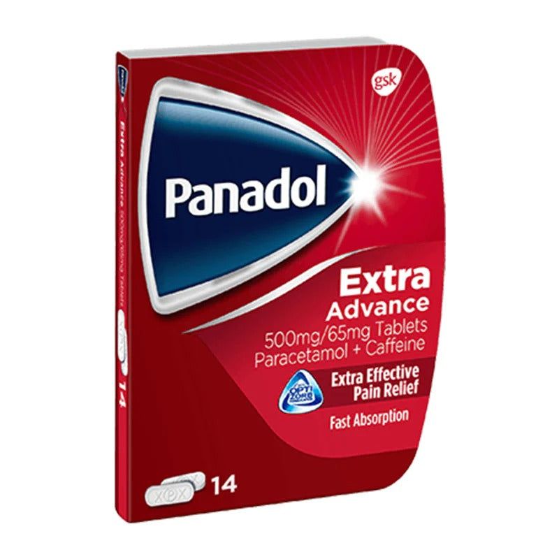 Panadol Extra Advance 500 mg/65 mg 14 Tablets UK - Vitamins House