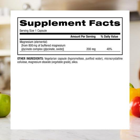 Webber Naturals Magnesium Glycinate 200mg Supplement Facts