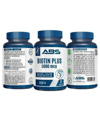 ABS Biotin Plus, 30 Ct - Vitamins House