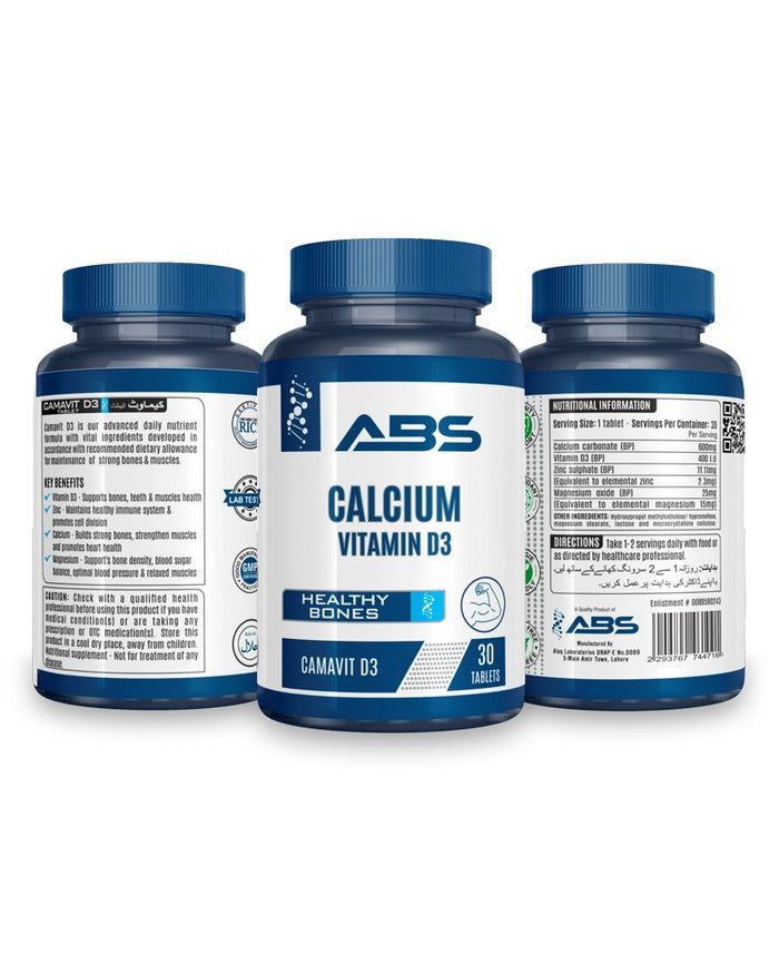 ABS Camavit (Calcium & Vitamin D3), 30 Ct - Vitamins House