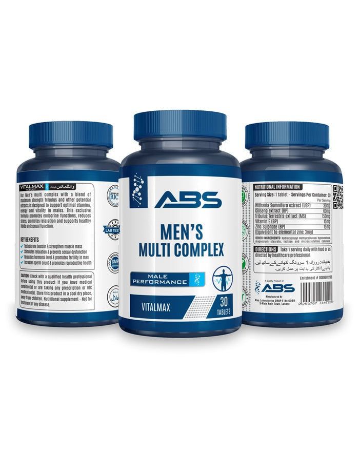 ABS Vitalmax Men's Multi Complex, 30 Ct - Vitamins House