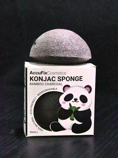 AccuFix Cosmetics Bamboo Charcoal Konjac Sponge - Vitamins House