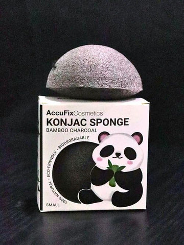 AccuFix Cosmetics Bamboo Charcoal Konjac Sponge - Vitamins House