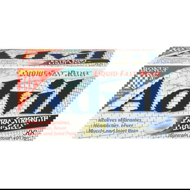 Advil Liquid Gels 400 mg Extra Strength 88 Capsules - Vitamins House