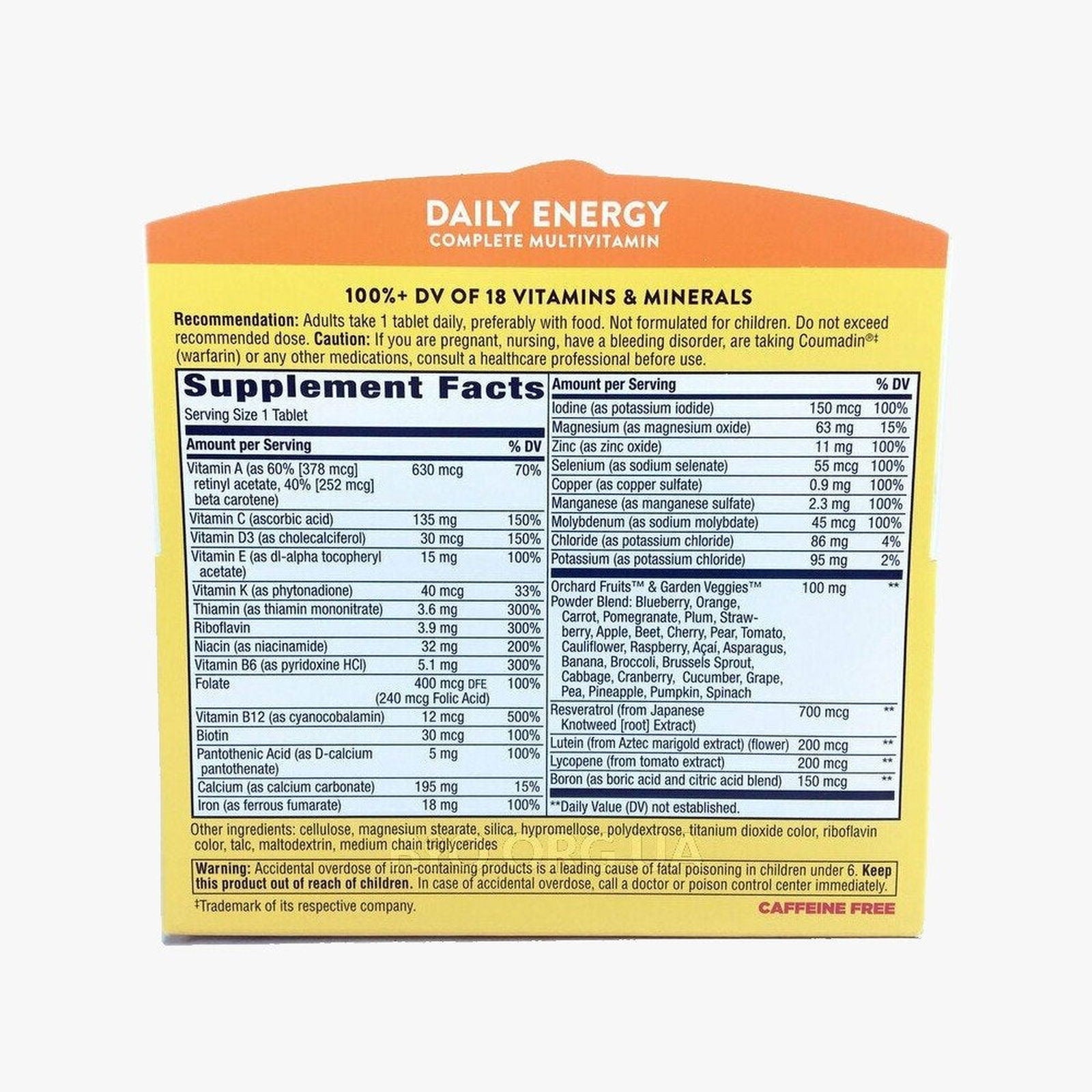 Alive Daily Energy Complete Energy 60 Tablets - Vitamins House