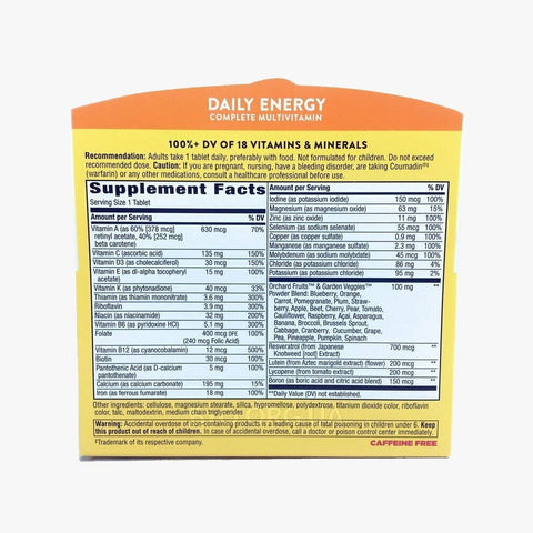 Alive Daily Energy Complete Energy 60 Tablets