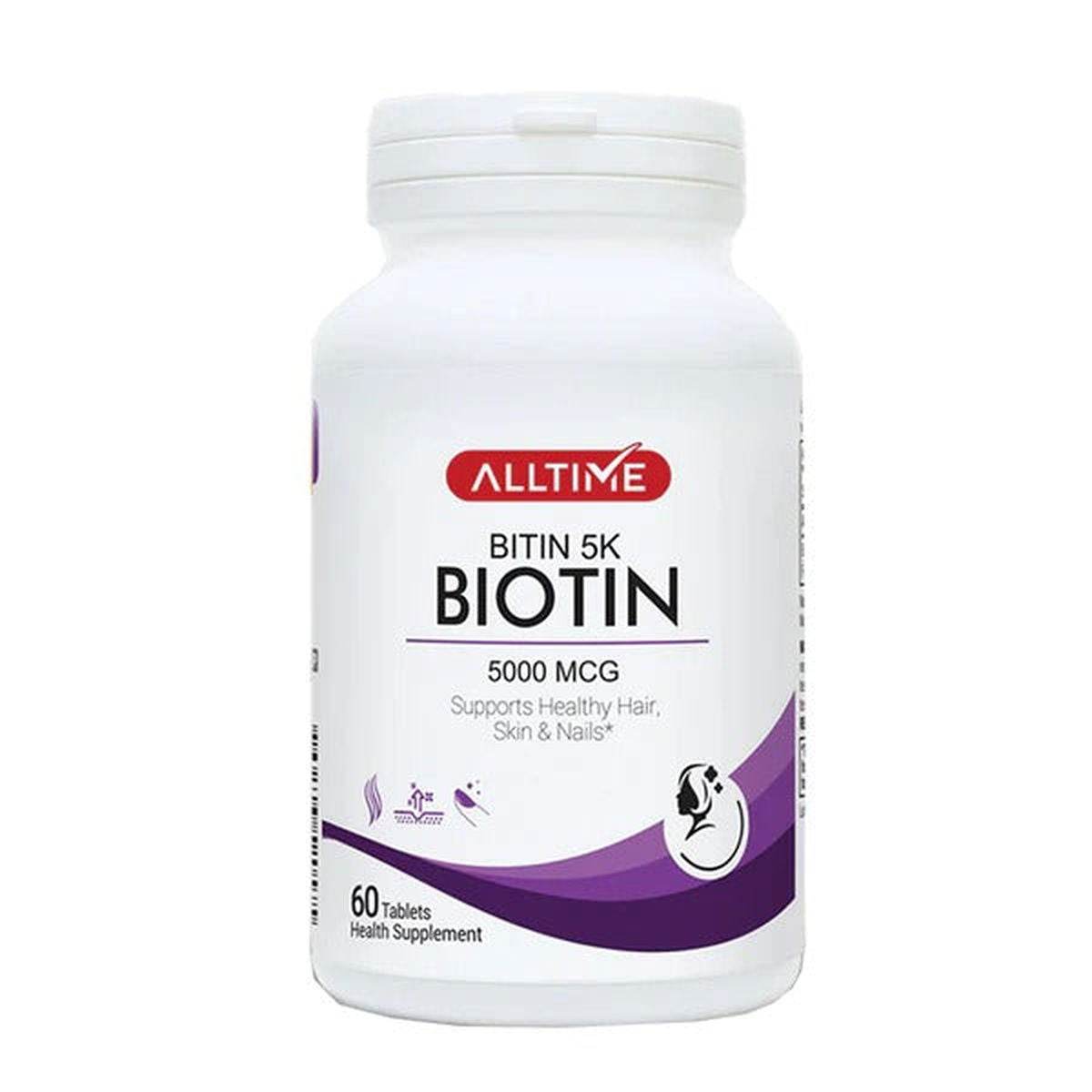 AllTime Biotin 5K (Biotin 5000mcg), 60 Ct – Vitamins House