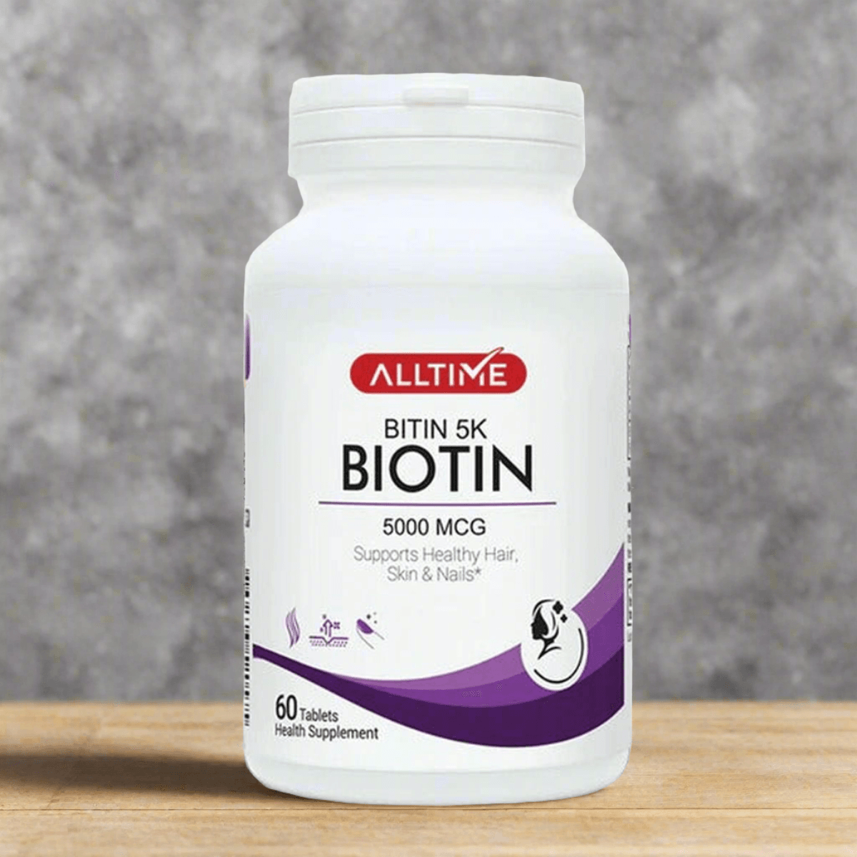 AllTime Biotin 5K (Biotin 5000mcg), 60 Ct - Vitamins House