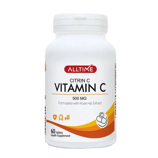 Alltime Citrin C (Vitamin C 500mg with Rose Hip Extract), 60 Ct