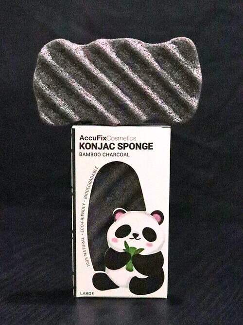 AccuFix Cosmetics Bamboo Charcoal Konjac Sponge