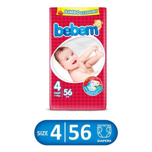 Bebem Baby Diaper Size 4 (Maxi), 56 Ct - Vitamins House
