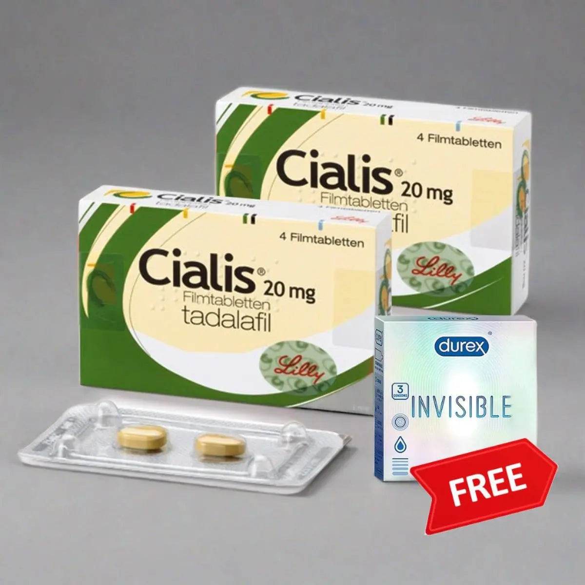 Bundle Offer (2 Cialis 20mg + Free Durex Condom) - Vitamins House