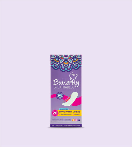 Butterfly Breathable Panty Liners (Long), 20 Ct - Vitamins House