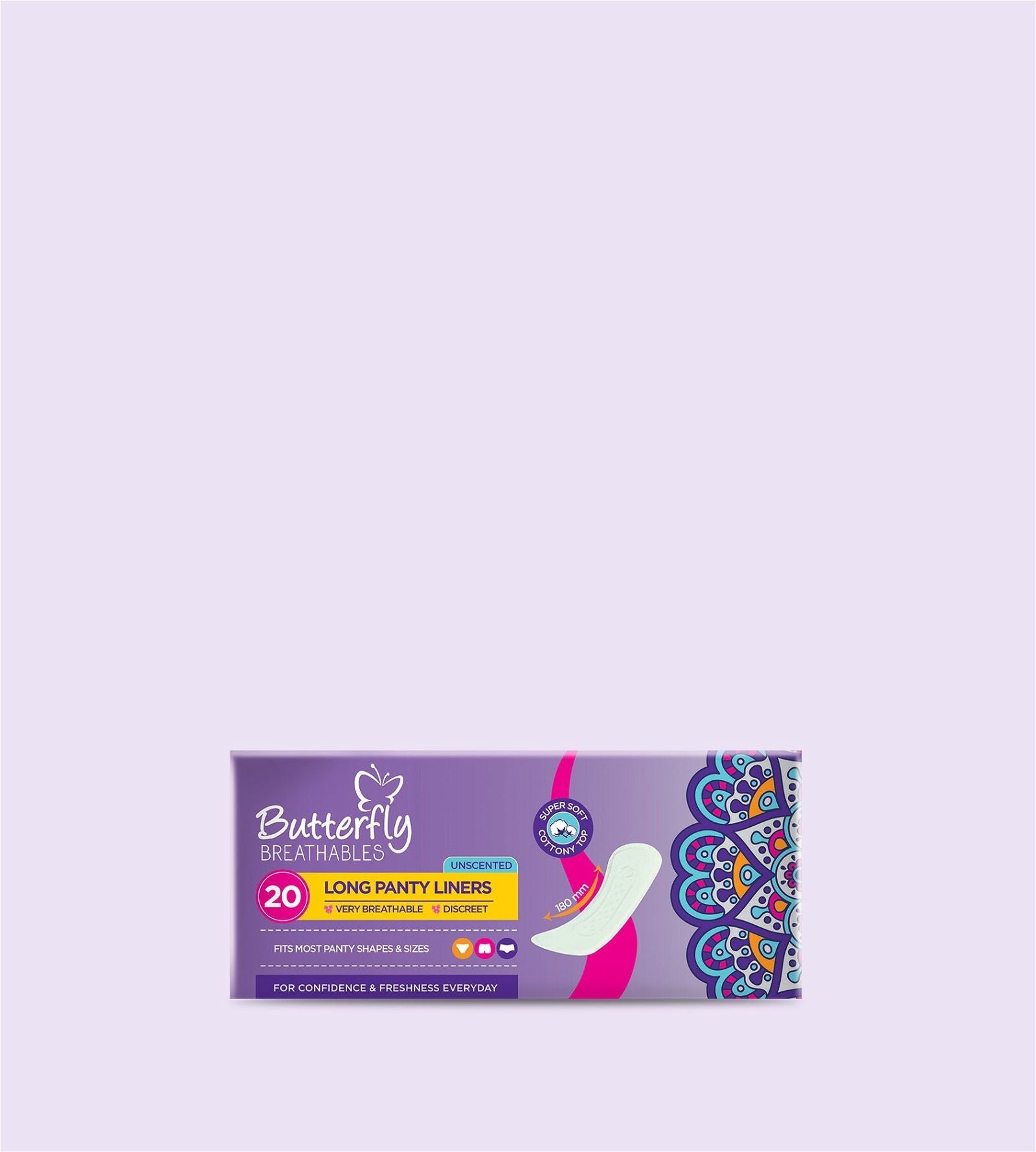 Butterfly Breathable Panty Liners (Long), 20 Ct - Vitamins House
